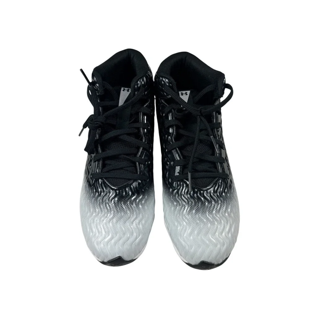 Under Armour Spotlight Hammer JR Football Cleats Black White Youth Size 5.5Y NEW